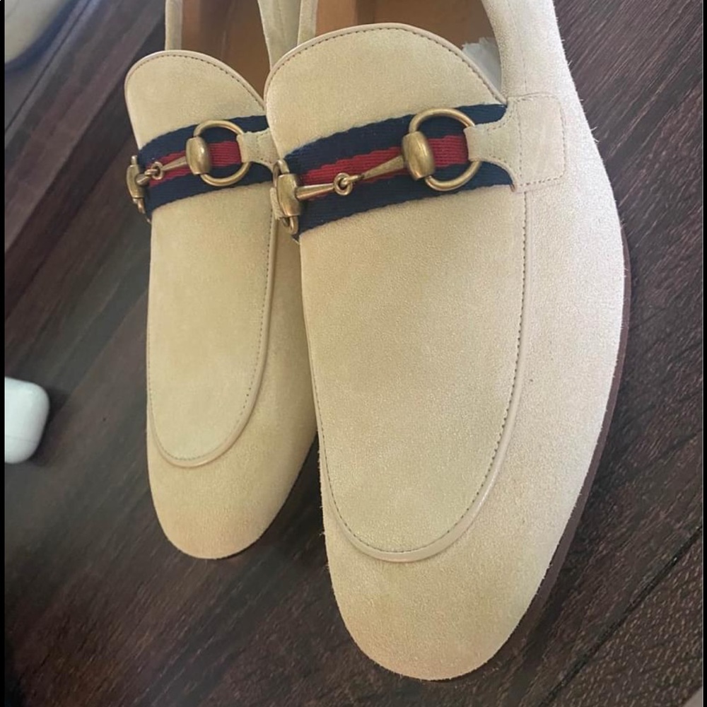 Gucci suede loafers